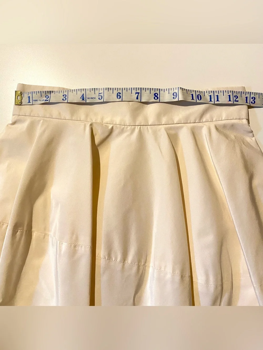 Vintage Yves Saint Laurent YSL 100% Silk Long Skirt Midi Cream White Chiffon XS - Picture 13 of 16